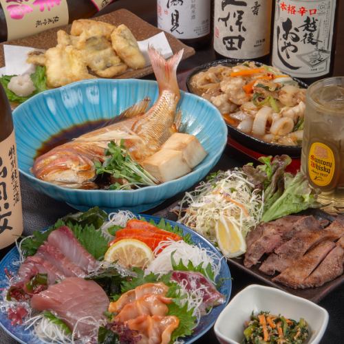Enjoy a luxurious time with the Iwaiso course, which pairs perfectly with fish dishes.
