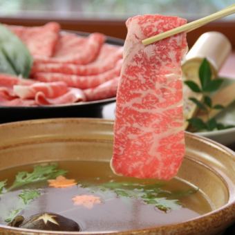 充実した内容！【黒毛和牛しゃぶ「花」コース】6400円