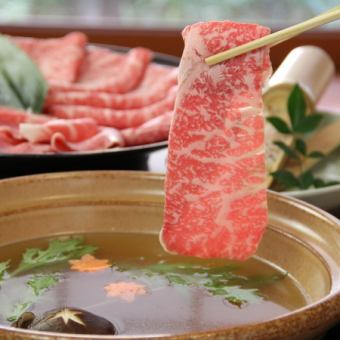 家族のお祝いごとに…【黒毛和牛しゃぶ「月」コース】8400円