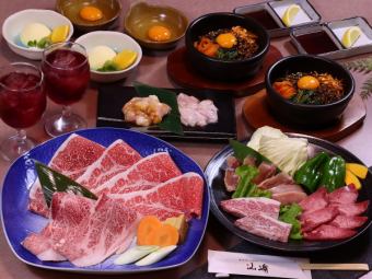 【個室で贅沢デート&記念日に…】ペアあぶりすき焼きコース11000円