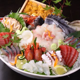 【3h飲み放題付！プレミアムコース】サラダ、海鮮、地鶏、天ぷら、デザートまで♪6000円⇒5000円
