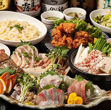 【2.5h飲み放題付！2990円コース】サラダ、海鮮、地鶏、天ぷら、デザートまで♪3500円⇒2990円