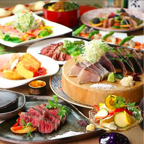 【2.5h飲み放題付！2990円コース】サラダ、海鮮、地鶏、天ぷら、デザートまで♪3500円⇒2990円