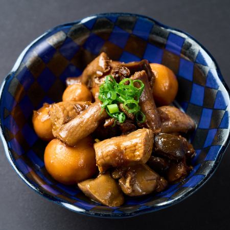 比内地鶏モツ煮