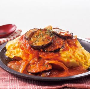 焼きオムドリア ローストなすのトマトソース