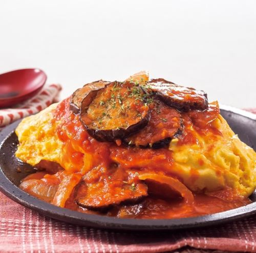 焼きオムドリア ローストなすのトマトソース
