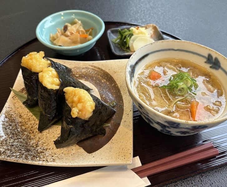 令和8年2月替わり【天むすと豚汁定食】