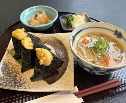 令和8年2月替わり【天むすと豚汁定食】