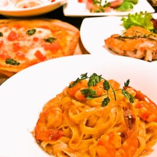 [Sunday-Thursday limited all-you-can-drink course!] 120 minutes of all-you-can-drink included, 5 pizza and pasta dishes to choose from for 3,000 yen (tax included)