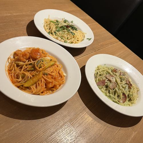Monthly pasta lunch [with salad]
