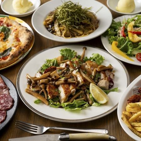 [September-November] 7-course meal including sauteed chicken thighs with mushroom sauce, 120 minutes of all-you-can-drink, Autumn Course, Casual, 4,000 yen (tax included)
