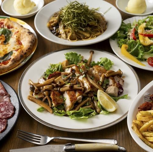 [September-November] 7-course meal including sauteed chicken thighs with mushroom sauce, 120 minutes of all-you-can-drink, Autumn Course, Casual, 4,000 yen (tax included)