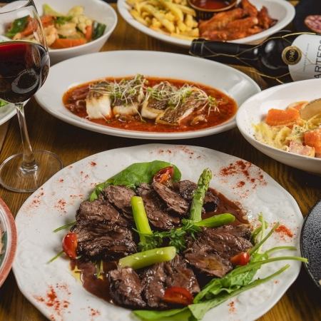 【忘年会】和牛フィレの煮込みを含む全9品120分飲み放題付 冬コース スペシャル6500円(税込)