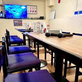 カラオケもできる個室席