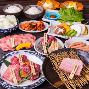 [Gold course] 11 items in total, 4 types of meat, special salt tongue, 3 types of lean meat, steak, 3 types of hormones, etc. Standard course