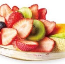 プリンアラモード(バニラアイス添え)