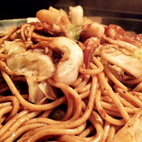 豚イカ焼きそば