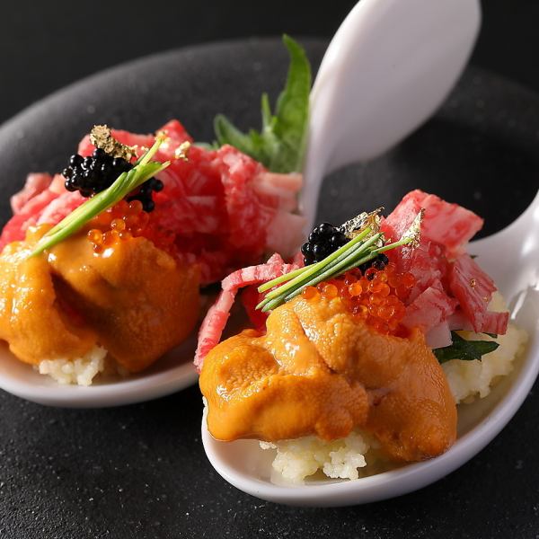 豪華食材を一度に堪能できる贅沢な逸品『一口の至福』
