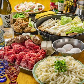 <6 items in total◇Our recommendation> 120 minutes all-you-can-drink included♪ Sukiyaki course! 5,000 yen (tax included)