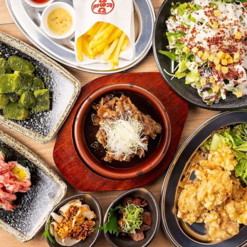 【ランチ限定！】自慢の肉＋魚を高コスパにて◎他王道居酒屋メニュー全40種食べ放題3000円⇒