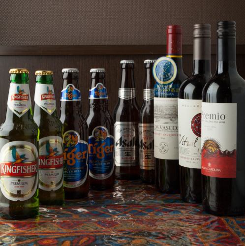 A wide variety of drinks on the menu, from domestic and international beers to premium whiskeys.