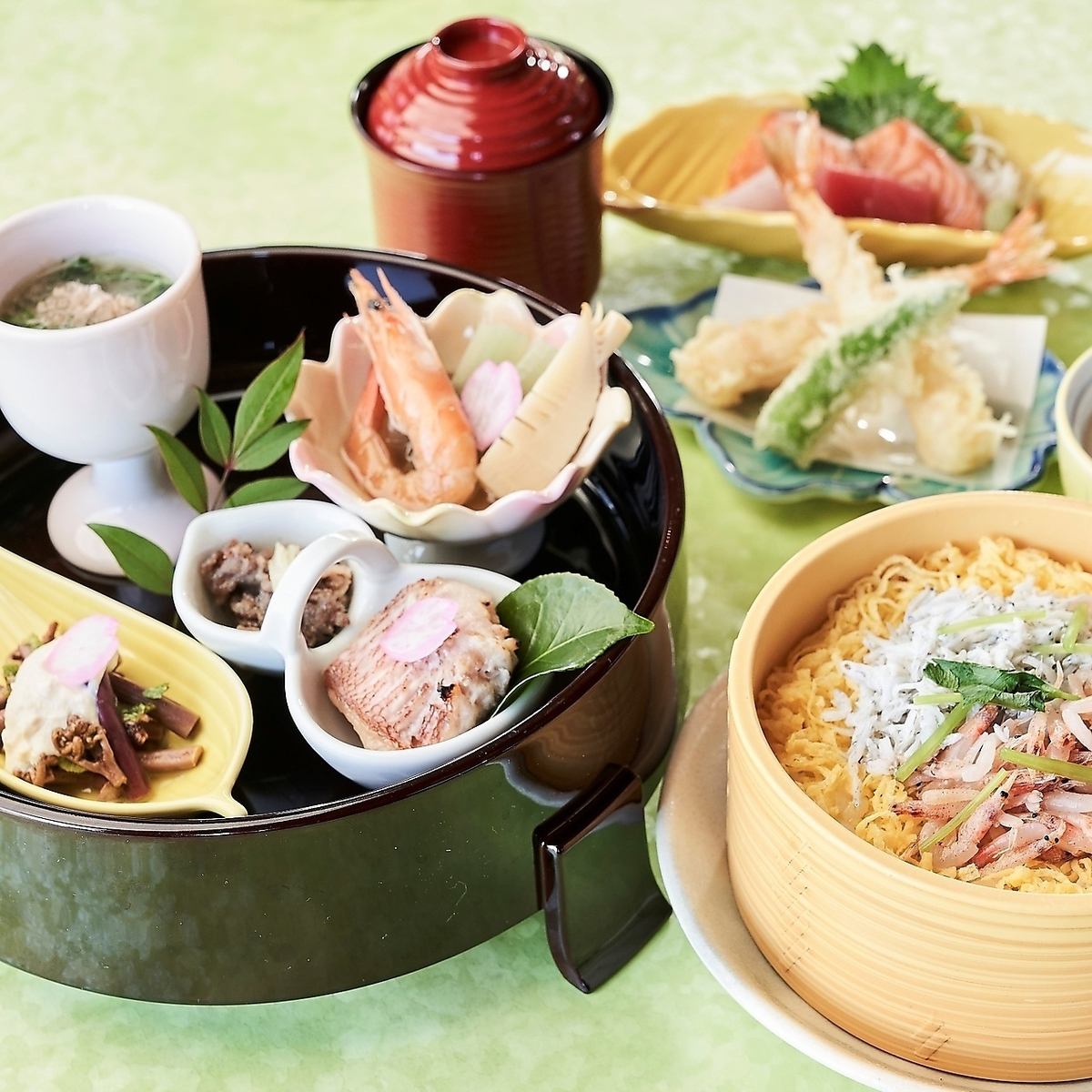 Enjoy seasonal ingredients such as tempura and sashimi♪Many courses available!