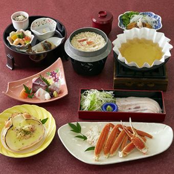 Winter special meal: small hotpot of pork shabu-shabu with broth, 6,000 yen (tax and service charge included)