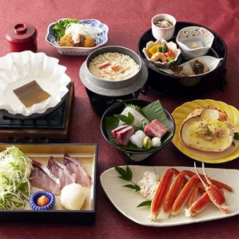 Winter special meal: Small pot of seasonal fish shabu-shabu, Botan 7,500 yen (tax and service charge included)