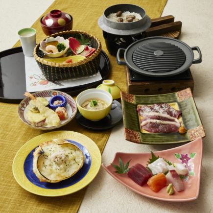★(9月1日起)【季節特製懷石料理】黑毛和牛與鴨肉鐵板燒「Shion」5,500日圓(含稅、服務費)