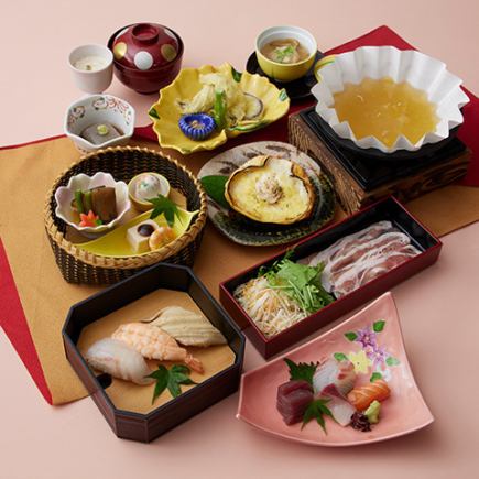 □(11月17日起)【季節限定懷石料理】柚子水漬豬肉涮涮鍋小火鍋 5,500日元(含稅及服務費)