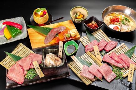 【大人気、炙り肉寿司が堪能できる◎】上塩タン等も入った「桜コース」全11品7000円(税込)