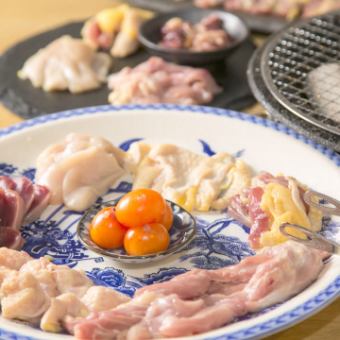 【歓送迎会に♪飲み放題付♪】かしわ屋のボリューム満点コース-premium-全6品4500円 (税込)