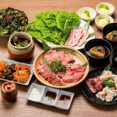 "Satisfaction! Marushima Course" dishes only, 16 dishes including grilled A4 Japanese black beef shabu, premium short ribs/skirt steak, etc.