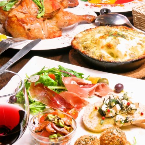 【豪華!自慢のDELI 3品&デザート付き 女子会コース】9品 2.5h飲放題付(2hL.O)4500円⇒4000円