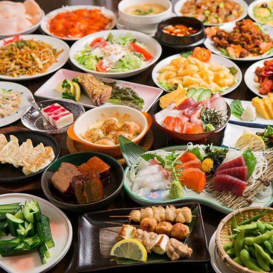 ◇ Seafood feast! ◇ Fresh seafood x 55 dishes to satisfy your appetite! Luxury all-you-can-eat and drink course! 4500 yen ⇒ 3500 yen