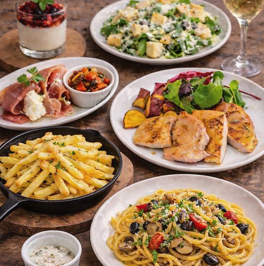 【女子会ママ会】前菜からデザートまで楽しめる女子会ママ会。飲み放題付3500円