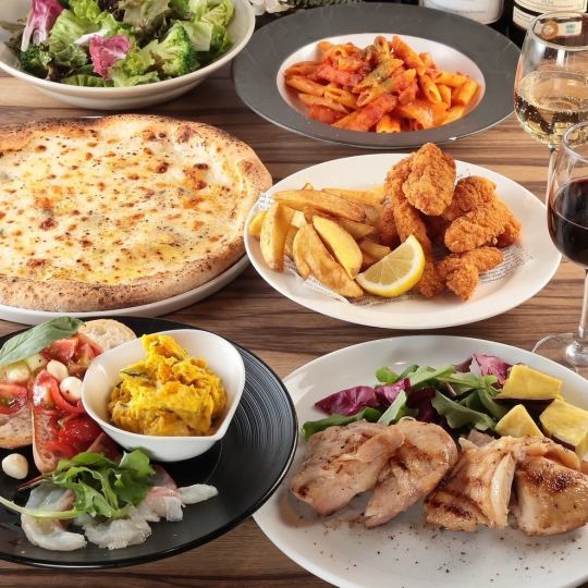 チキンローストとチーズを楽しむ定番カジュアルコース全7品2H飲放付4000円