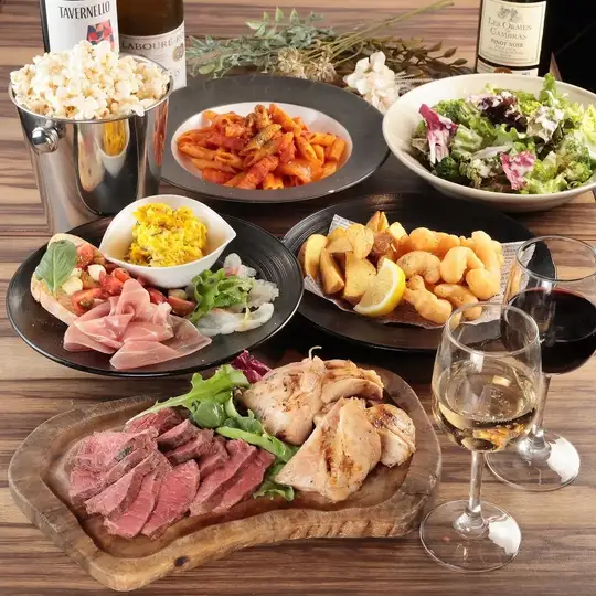 牛イチボ肉とチキンローストの味わい食べ比べプレミアムコース◆全10品＆120分飲放付