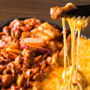 Cheese Dak-galbi set meal