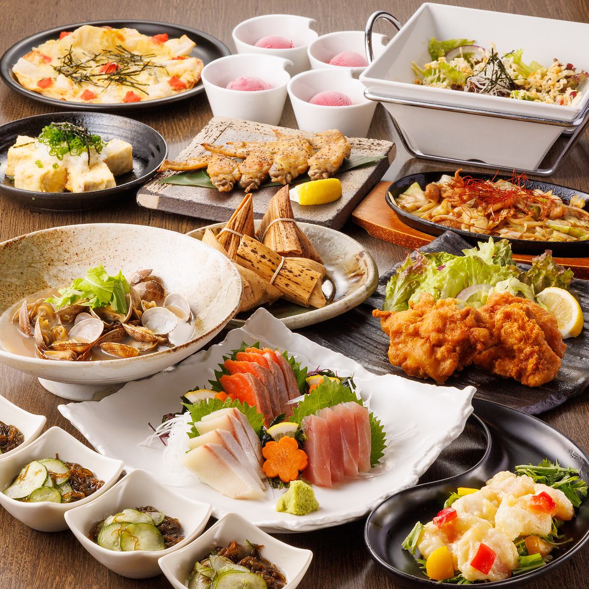 和・洋・中の枠をこえて、創意工夫を凝らしたお料理