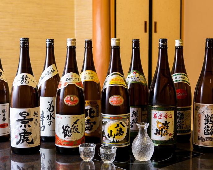 A number of famous sake carefully selected from Niigata!