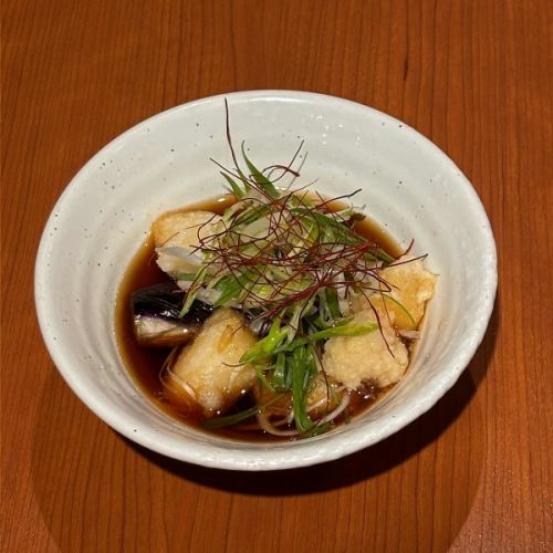 魚沼モチと茄子の揚げ出し