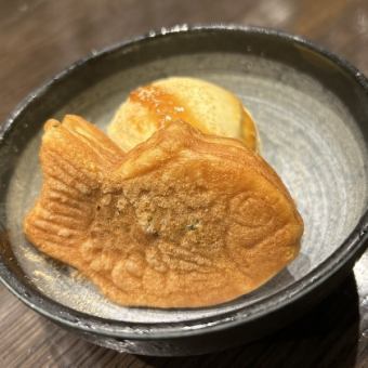 バニラアイスたい焼き添え