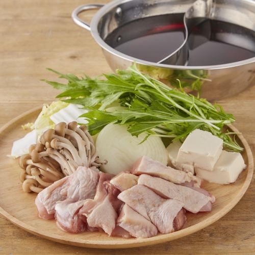 鶏すき鍋（鶏モモ　野菜セット　卵）すき焼きのタレ