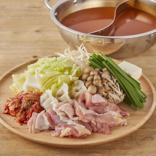 チゲ鍋（鶏モモ　キムチ　野菜セット）チゲ鍋の出汁