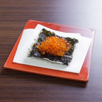 Salmon roe tempura