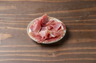 Freshly shaved Serrano Jamon