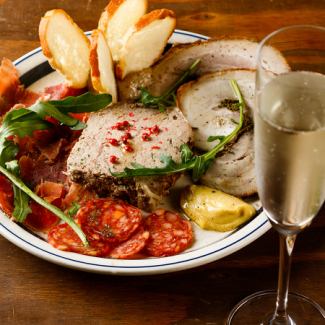 Assorted meat appetizers