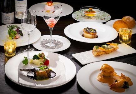 アニバーサリーペアプランA【ケーキ・カクテル1杯サービス】魚料理や肉料理等全6品6000円