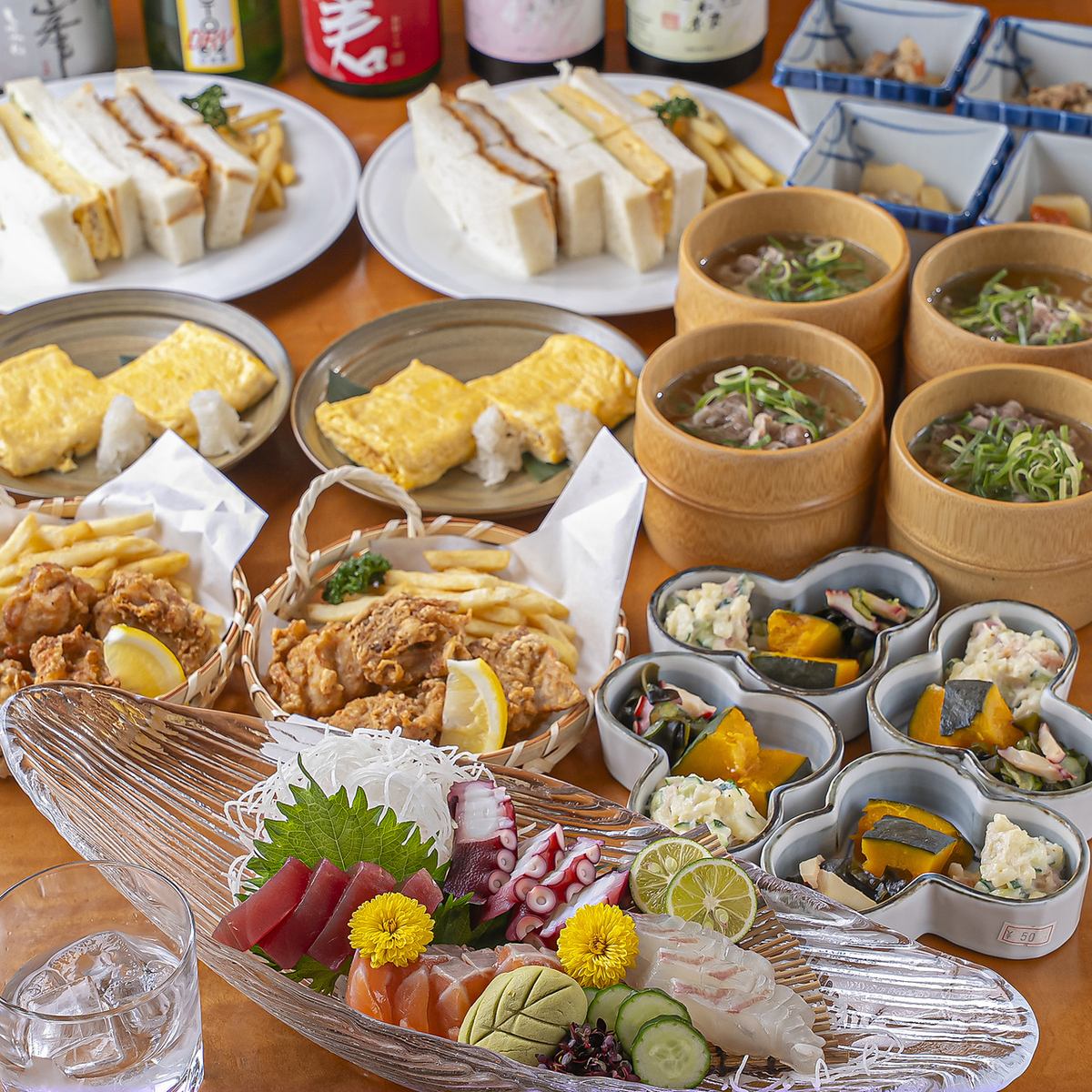 自家製黄金だしや、旬の食材をつかったお料理をお楽しみください